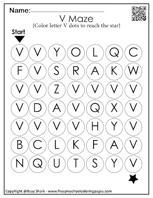Letter v "10 free Dot Markers coloring pages"