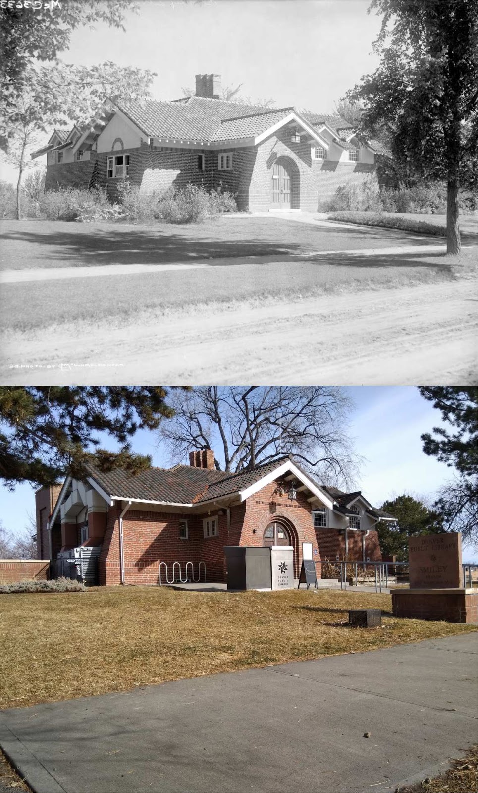 Denver Then and Now Smiley Branch Library