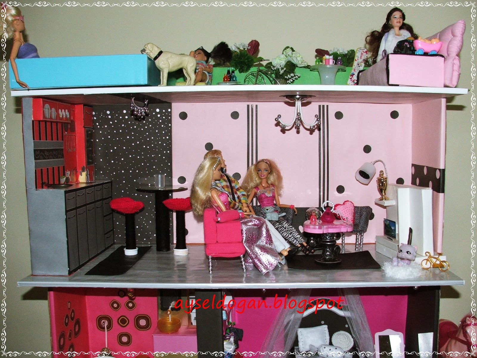 kartondan barbie evi nasıl yapılır