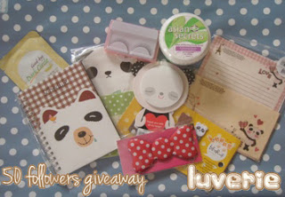 Luverie's 50 Followers Giveaway! (end on 19th october)