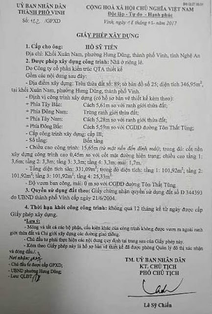 Biệt phủ của Giám đốc Sở Nội vụ tỉnh Nghệ An được xây trên đất nông nghiệp?