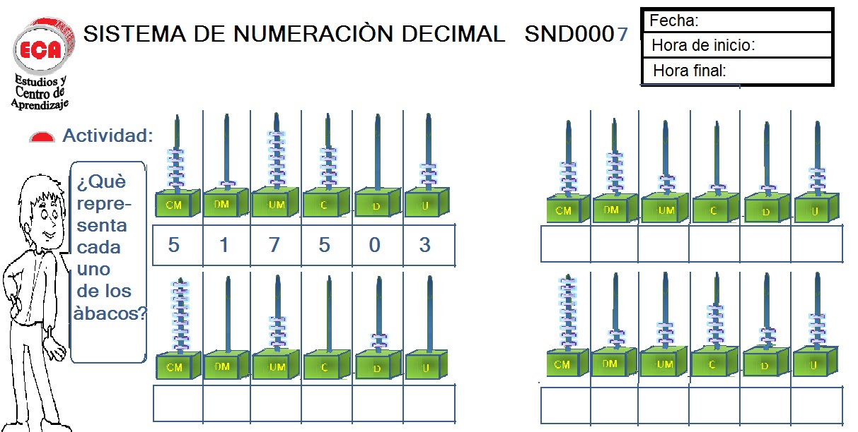Guillermo Grass : SISTEMA DE NUMERACIÓN DECIMAL - Actividades