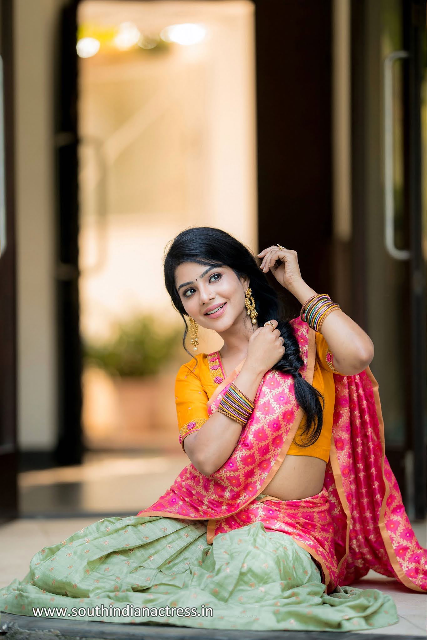 Pavithra Lakshmi Photos In Half Saree Stills HD Navel Queens Pavithra Lakshmi Photos In Half Saree Stills HD Navel Queens