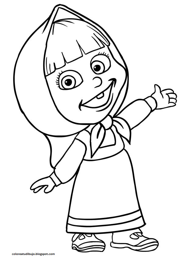 COLOREA TUS DIBUJOS: Masha para pintar