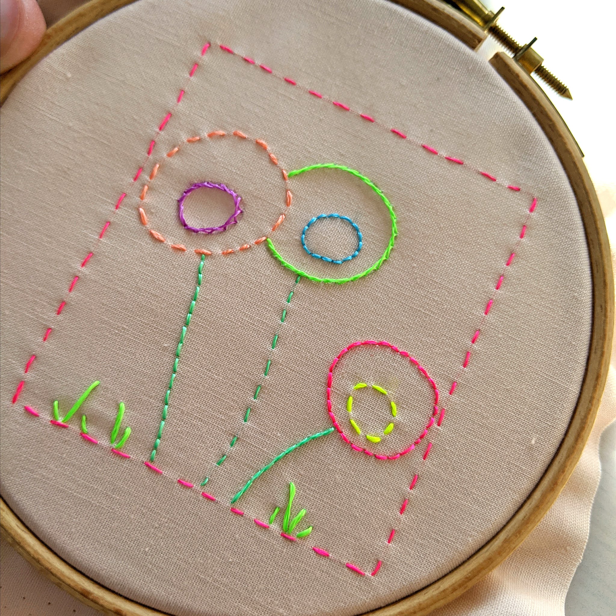 Set 5 Embroidery hoops 12 inch