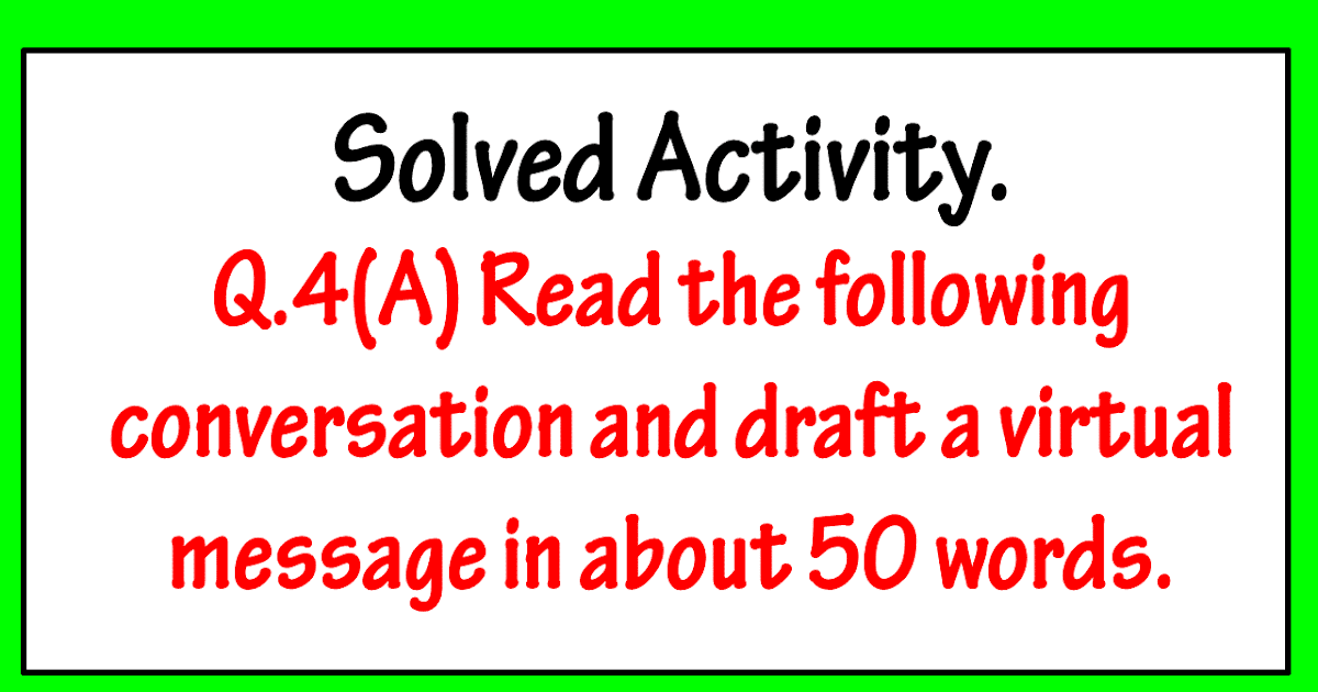 Jadhav Online Education HSC Writing Skill Q.4.(A, B, C, D ) 16 Marks