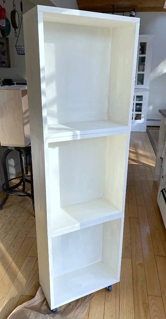 DIY Rolling Kitchen Appliance Storage