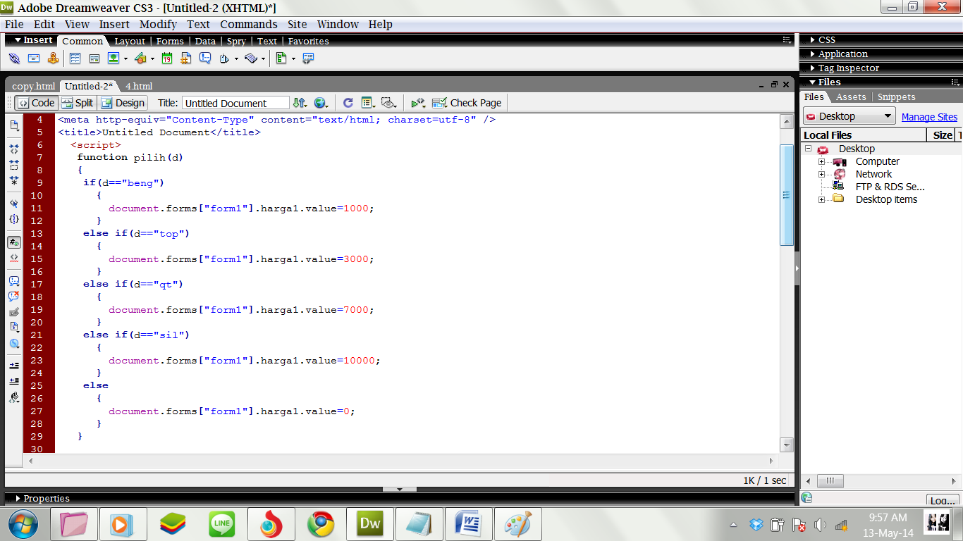 Stella D. J. Shanawi: Tutorial Combo Box Onchange Onkeypress Javascript ...