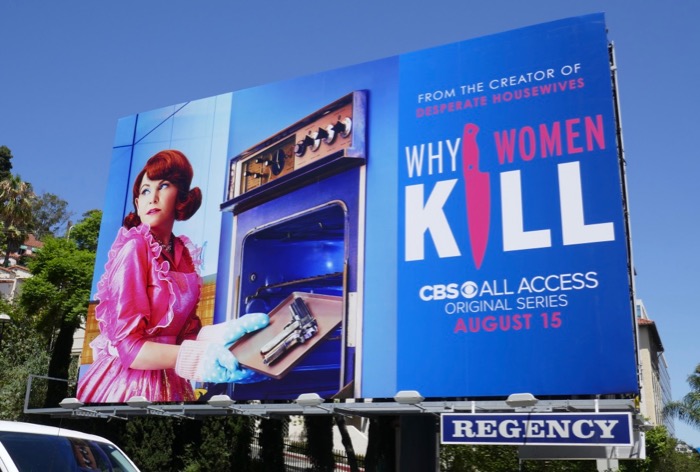 Ginnifer Goodwin Why Women Kill series launch billboard Ginnifer Goodwin Why Women Kill billboard