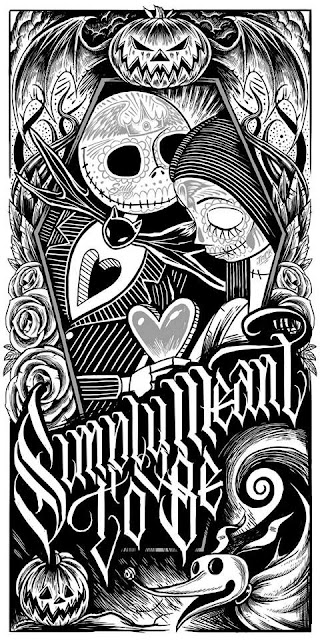 “Jack and Sally Muertitos” The Nightmare Before Christmas Screen Print by Maxx242