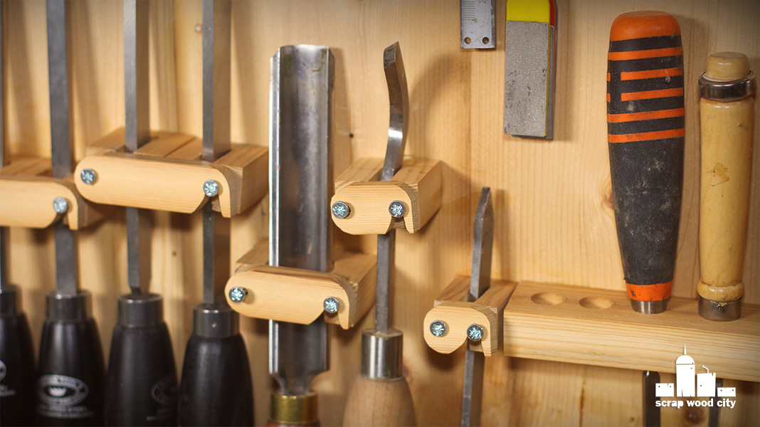 scrap wood city How to make a DIY woodturning tool rack