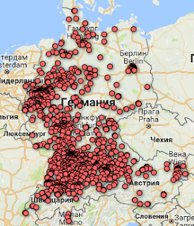 Карта мечетей в германии