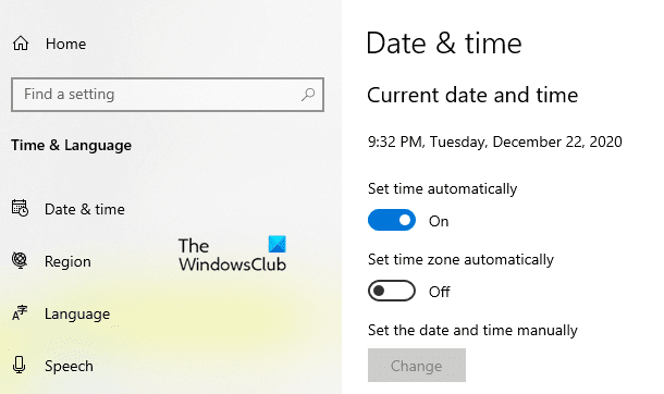 Настройка перехода на летнее время в Windows 10