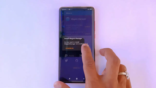 Click on install here How to Install Magisk manager in redmi k20 pro