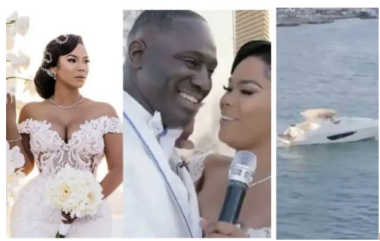 Beautiful! Woman gifts her husband a Yacht at their wedding (Watch video)