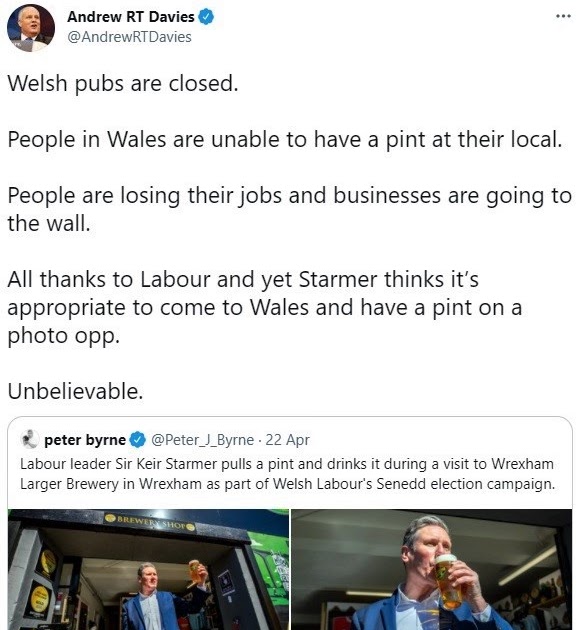 Bin The Labour Party Starmers Welsh Pint