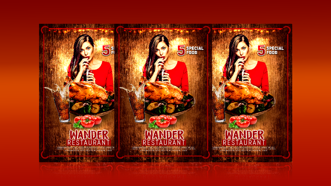 Restaurants Food Flyer Design Photoshop Cc Tutorial