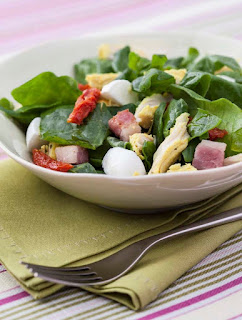 Salada de frango e espinafre