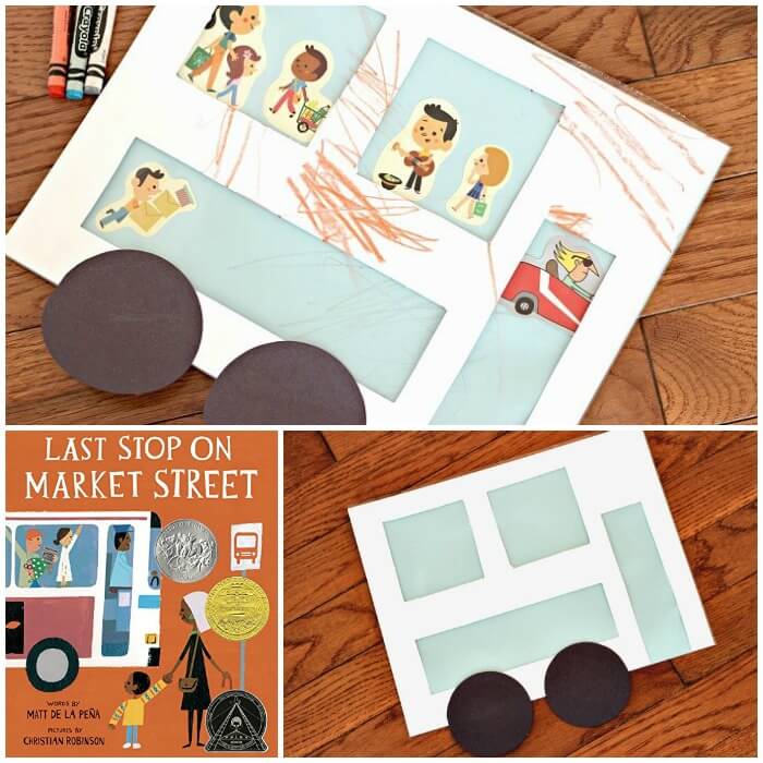 The People On the Bus Family Dinner Book Club Craft for Last Stop on