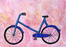 Art Room Britt: Bikes with Complementary Paint Splatter