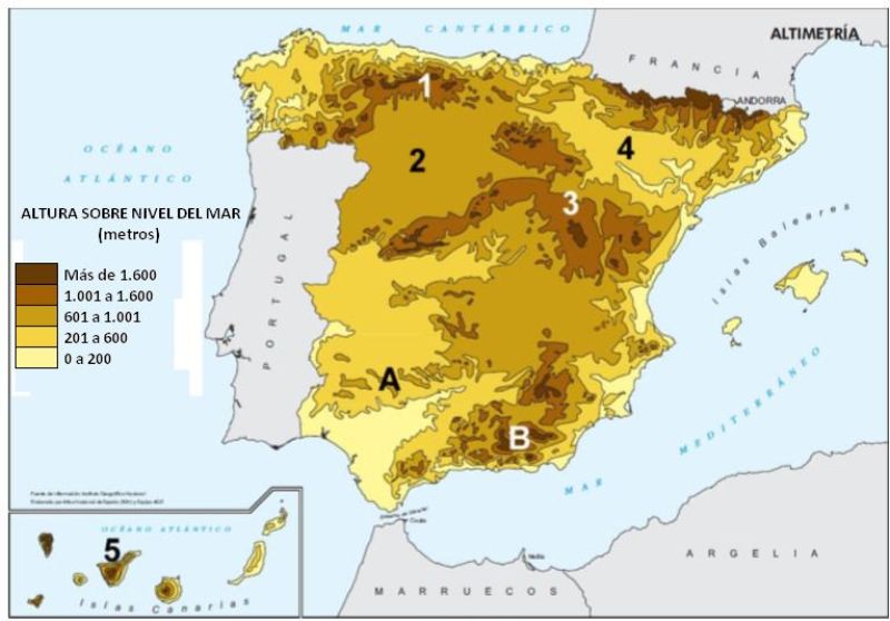 Geografia De Espana 21 Practicas Del Tema 2