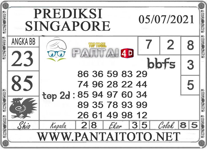 PREDIKSI TOGEL SINGAPORE PANTAI4D 05 JULI 2021 PREDIKSI TOGEL SINGAPORE PANTAI4D 05 JULI 2021