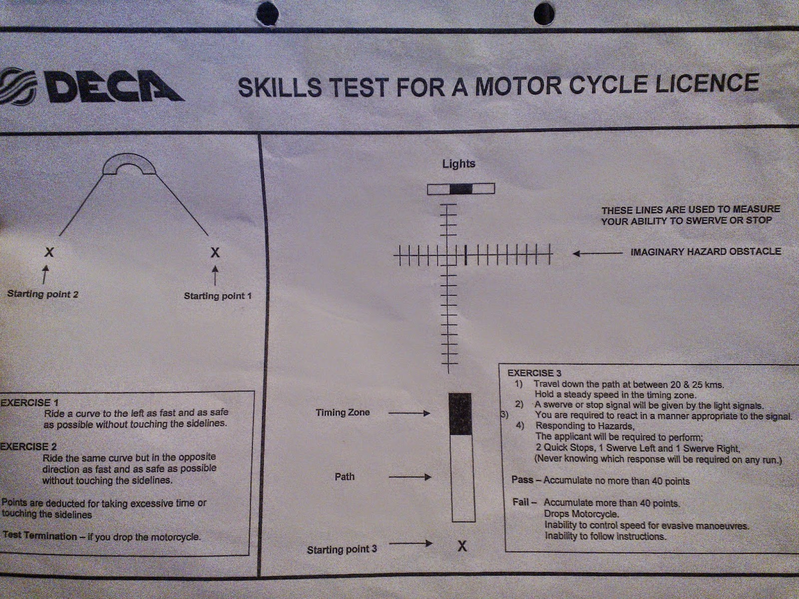 motorcycle skills course