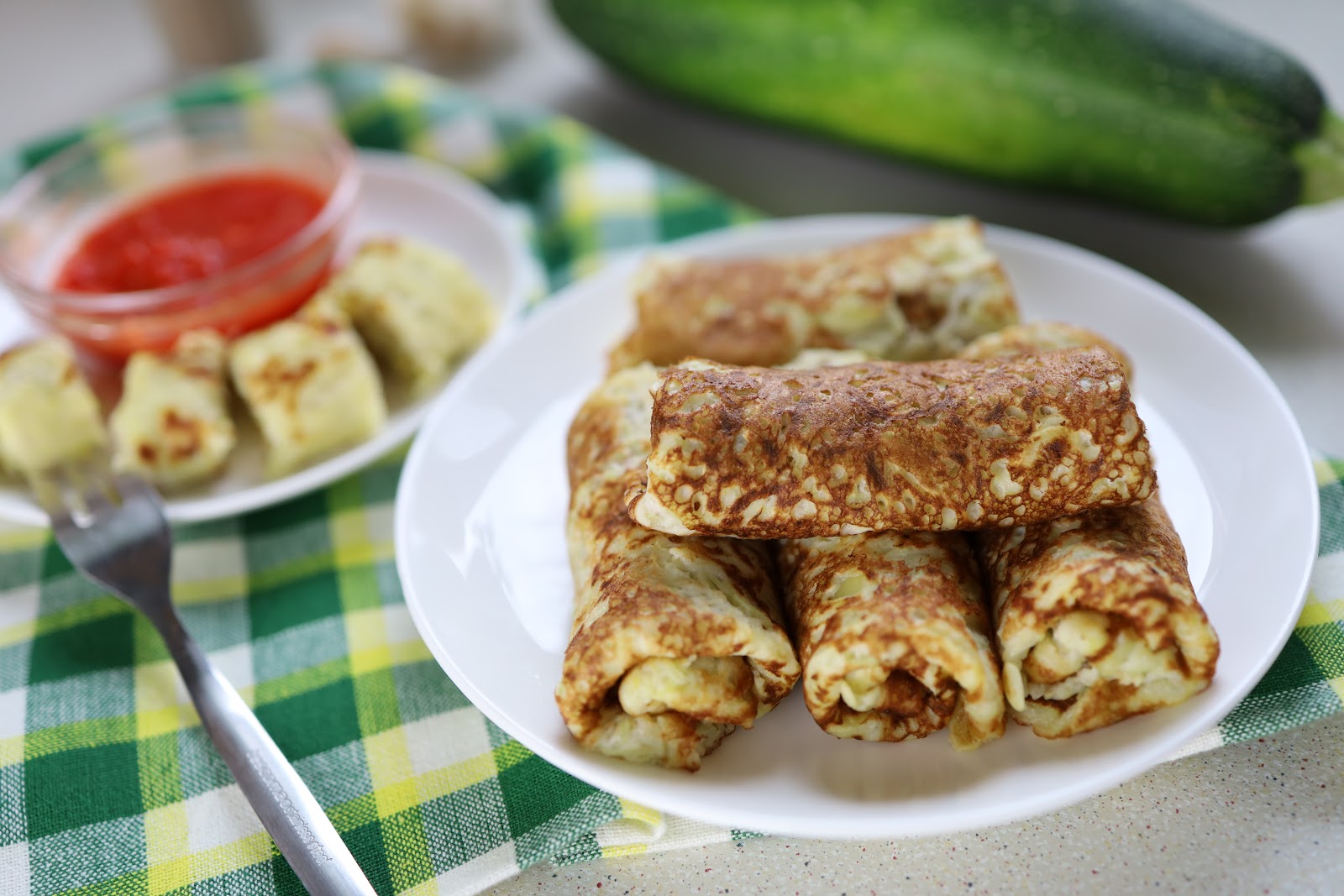 блины на кефире с кабачком рецепт