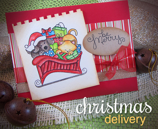 Christmas Delivery Sleigh Stamp set by Newton's Nook Designs - Card by Jennifer Jackson
