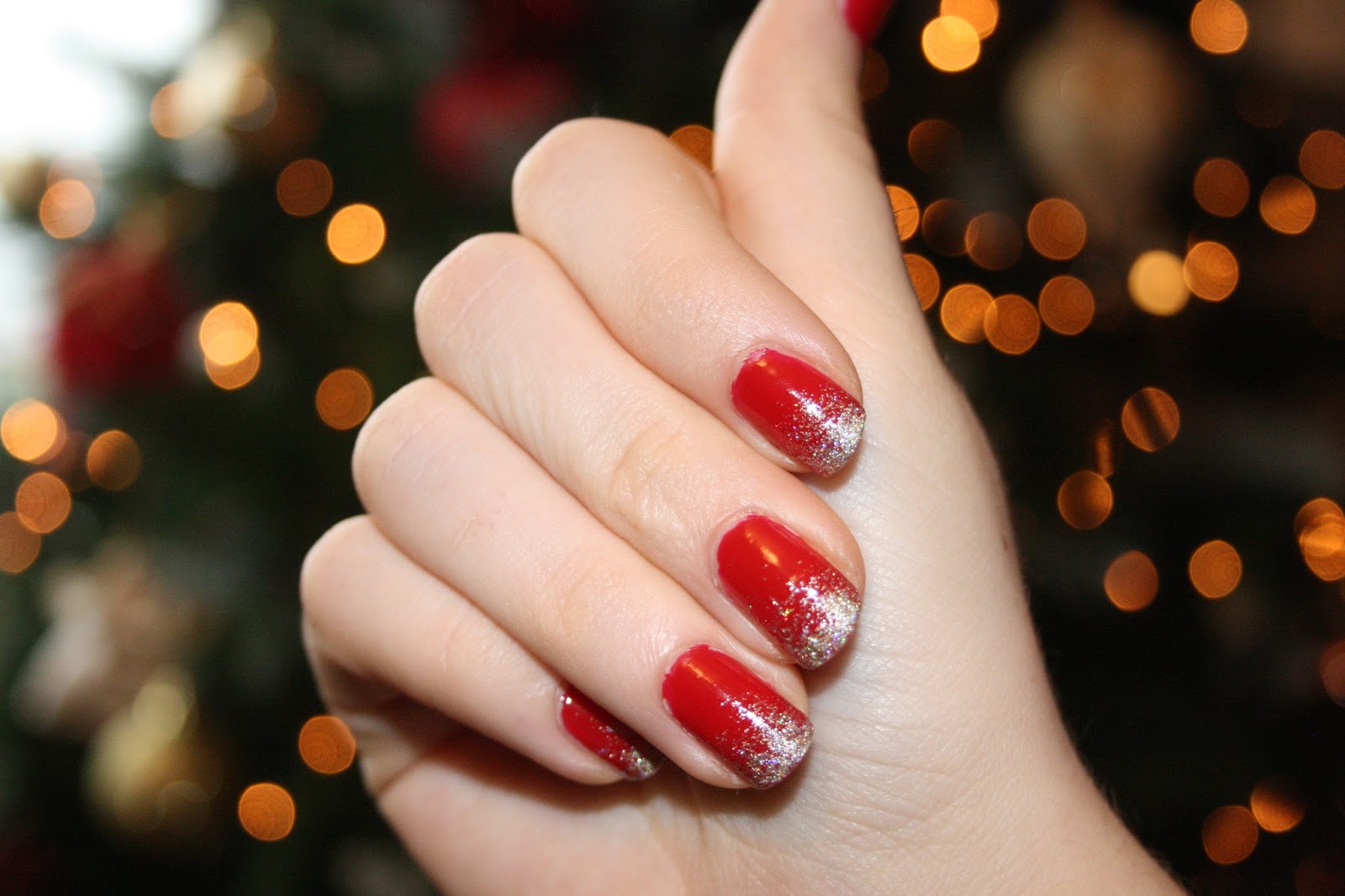 10. Glitter Gradient Nails for the Holidays - wide 9