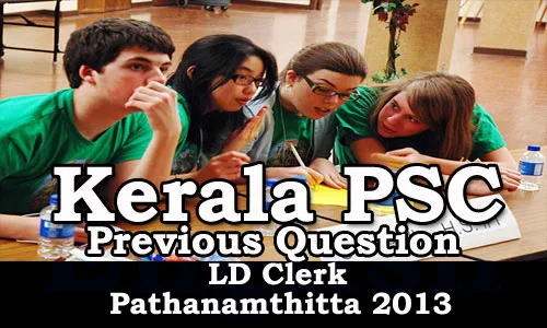 Kerala PSC - Download Lower Division Clerk (LDC) Previous Question Paper - 3