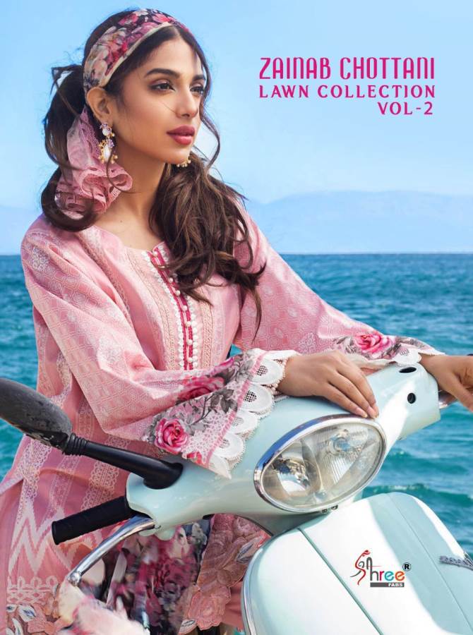 Shree Fab Zainab Chotani Lawn collection 2 pakistani Suits