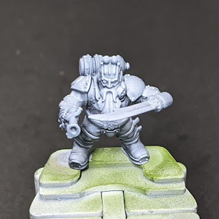 Test model for my army colour scheme - zenithal primed