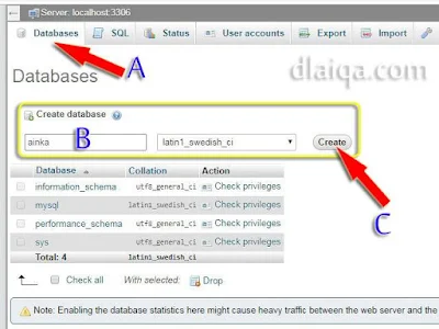 membuat database baru