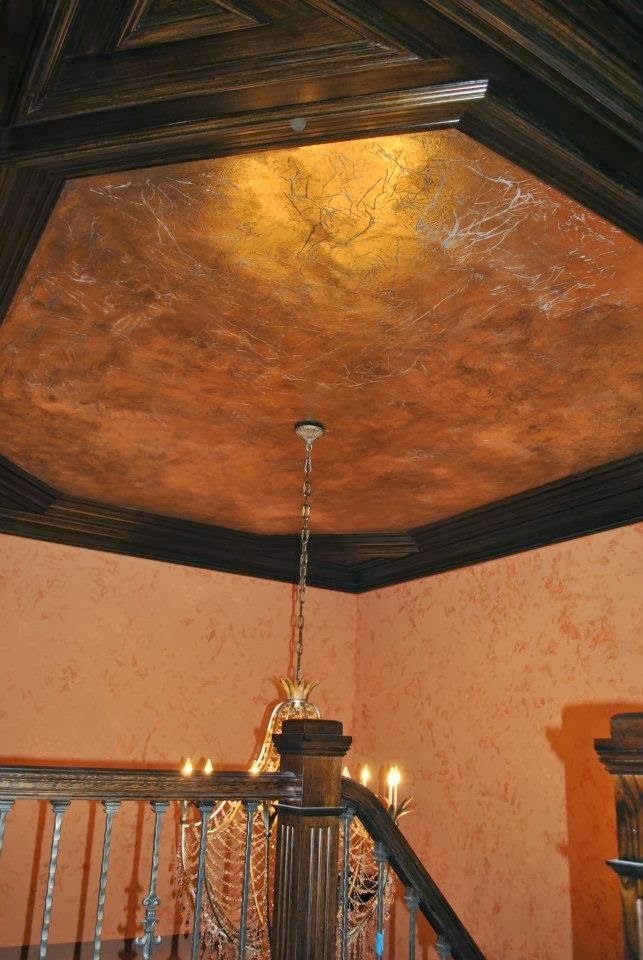 Murals and Faux painting by Arlene Mcloughlin plaster two story foyer with fabulous