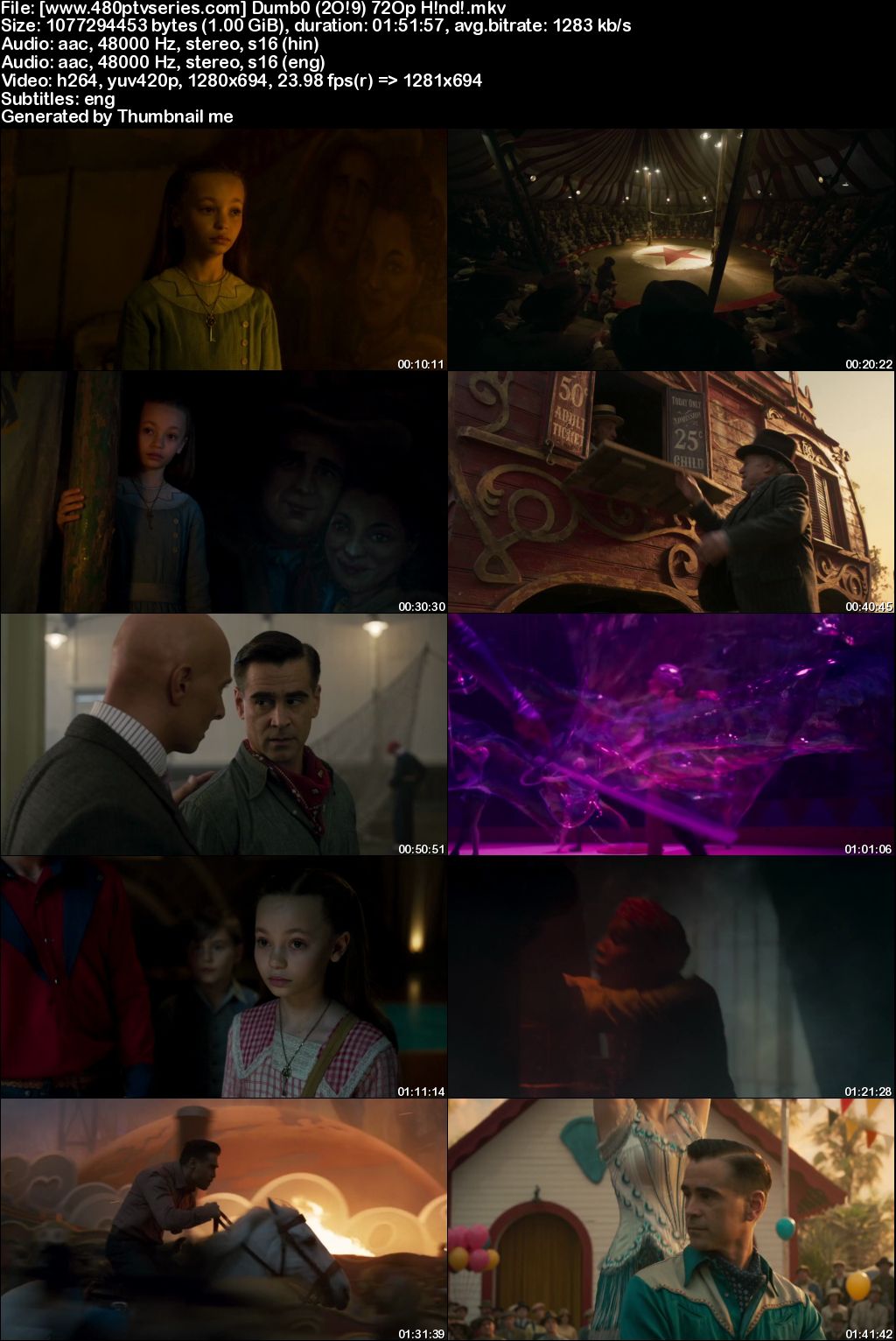 Watch Online Free Dumbo (2019) Full Hindi Dual Audio Movie Download 480p 720p Bluray