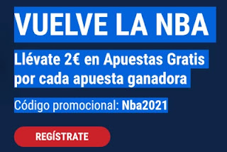 Marathonbet VUELVE LA NBA Llévate 2€ en Apuestas Gratis hasta 24-12-2020 Marathonbet VUELVE LA NBA Llévate 2€ en Apuestas Gratis hasta 24-12-2020