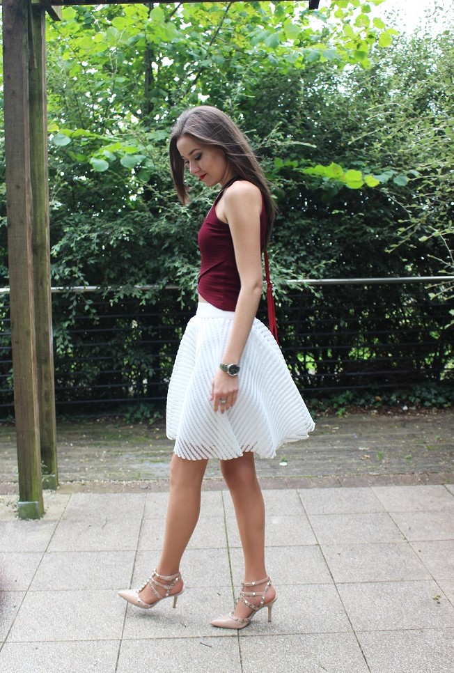 OOTD 10 Girly Style Mesh Skater Skirt and Crop Top Sinnamona