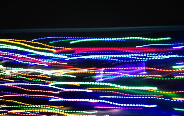 multi-colored LED light trail