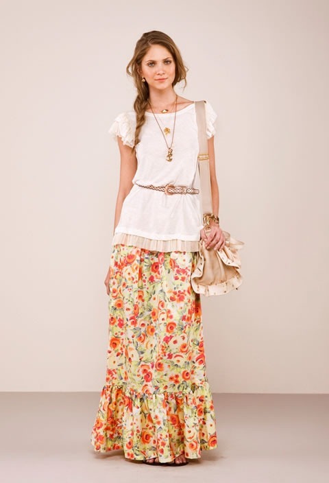 saia longas floridas