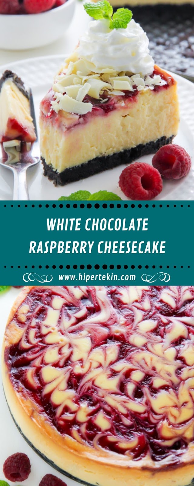 WHITE CHOCOLATE RASPBERRY CHEESECAKE