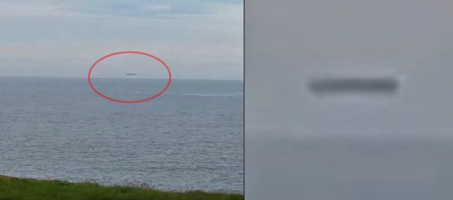Huge cylinder UFO hovering above Sea in Wales  Cylinder-ufo-sea-wales