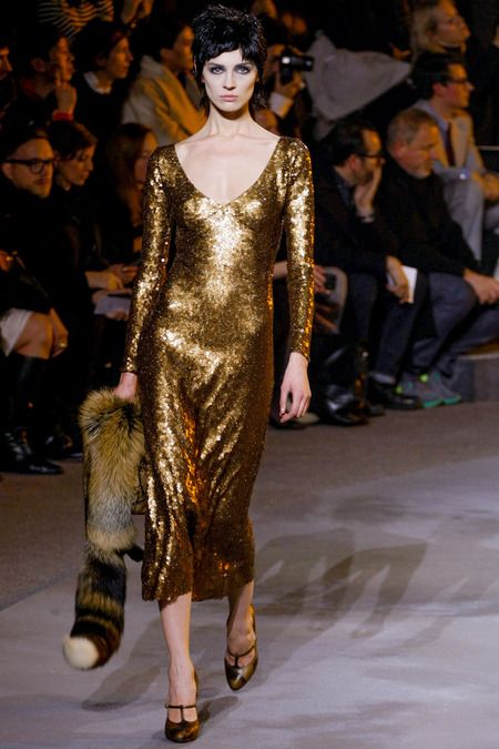 I Just Loved the Gilded Dresses at Marc Jacobs Fall 2013 Show