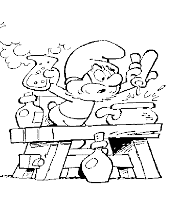 Smurf Coloring Pages,Smurf the Cooker Coloring Page