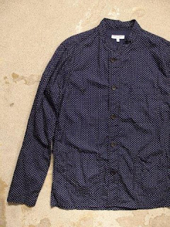 Engineered Garments "Dayton Shirt in Dk.Navy Polka Dot"