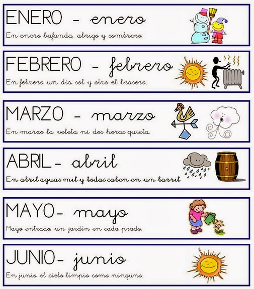 El profe y su clase de PT Los meses del año El profe y su clase de PT Los meses del año