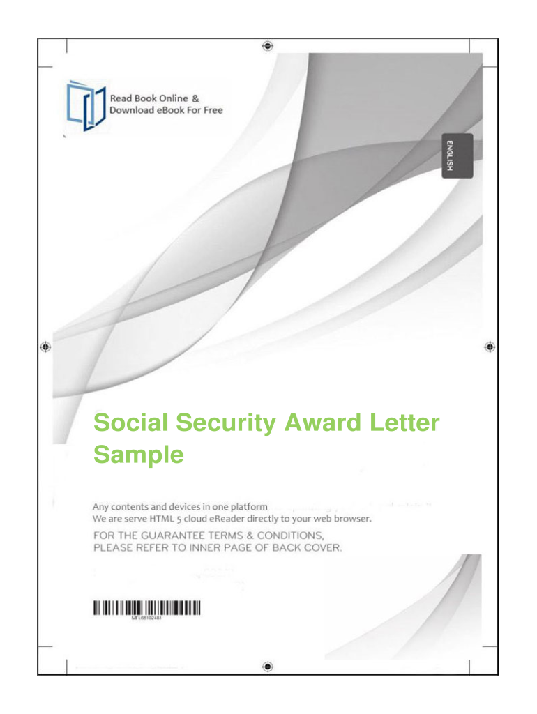 Social Security Award Letter Sample Formal Letter