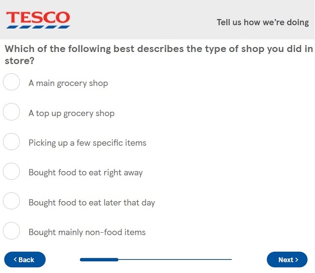 Win £1000 in Tesco gift card in Tesco Views Customer Survey