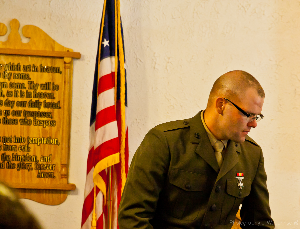 Lincoln's Domain Matthew Hypes on leave from the USMC