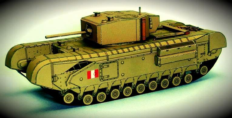 PAPERMAU: WW2`s British Tank Churchill Mk.III Paper Model - by Mr. Cube